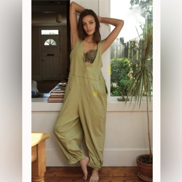 Free people Jumpsuit dusk to dawn  Green Moss - Picture 1 of 4